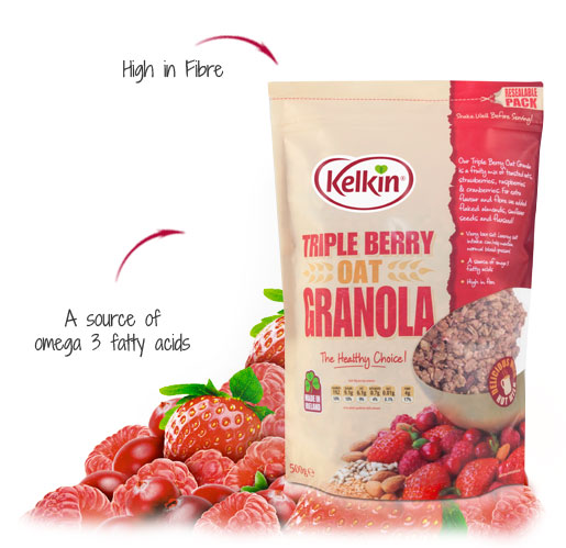 Kelkin Triple Berry Oat Granola Kelkin Triple Berry Oat Granola